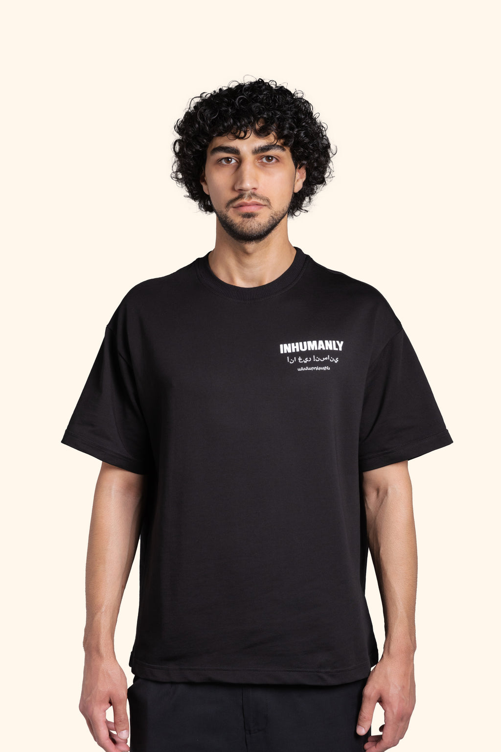 INHUMANLY T-SHIRT in BLACK