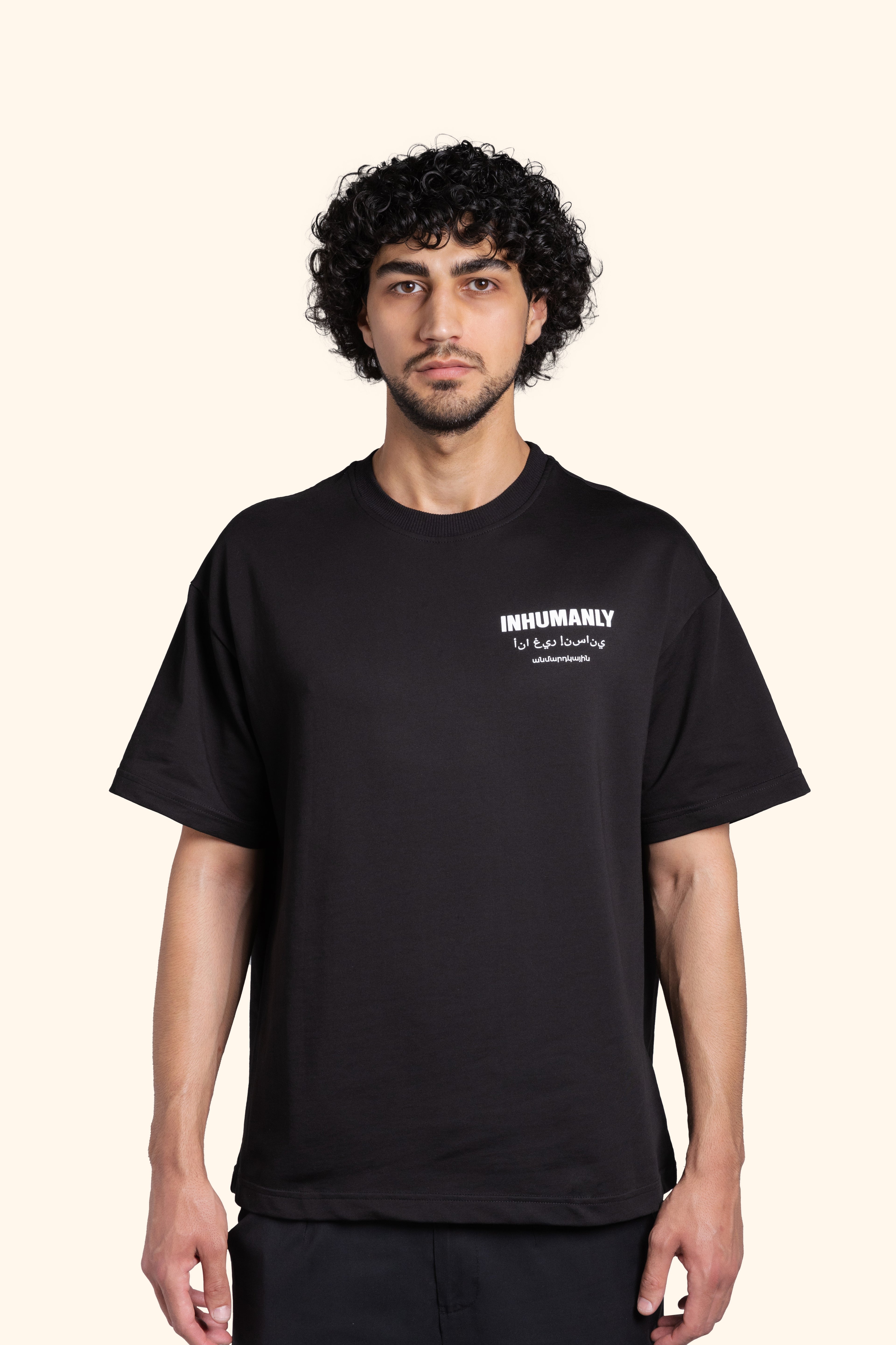 INHUMANLY T-SHIRT in BLACK