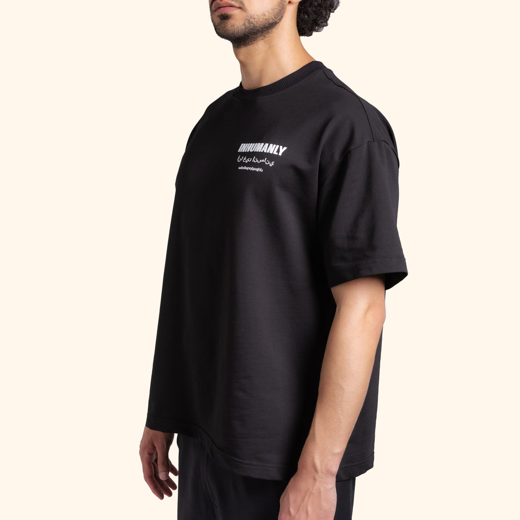 INHUMANLY T-SHIRT in BLACK