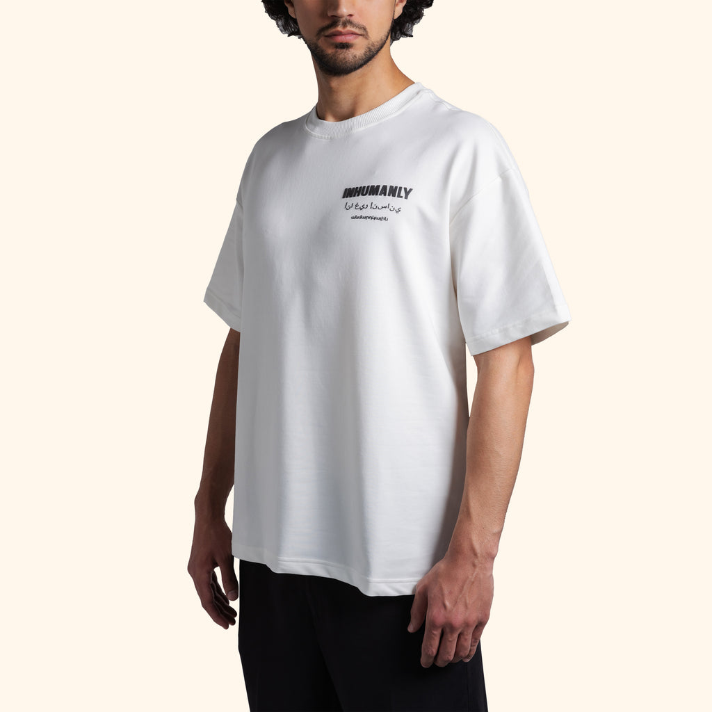 INHUMANLY T-SHIRT in CREAM