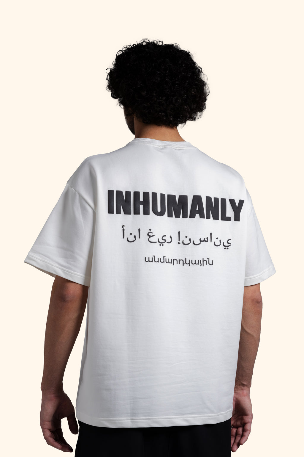 INHUMANLY T-SHIRT in CREAM