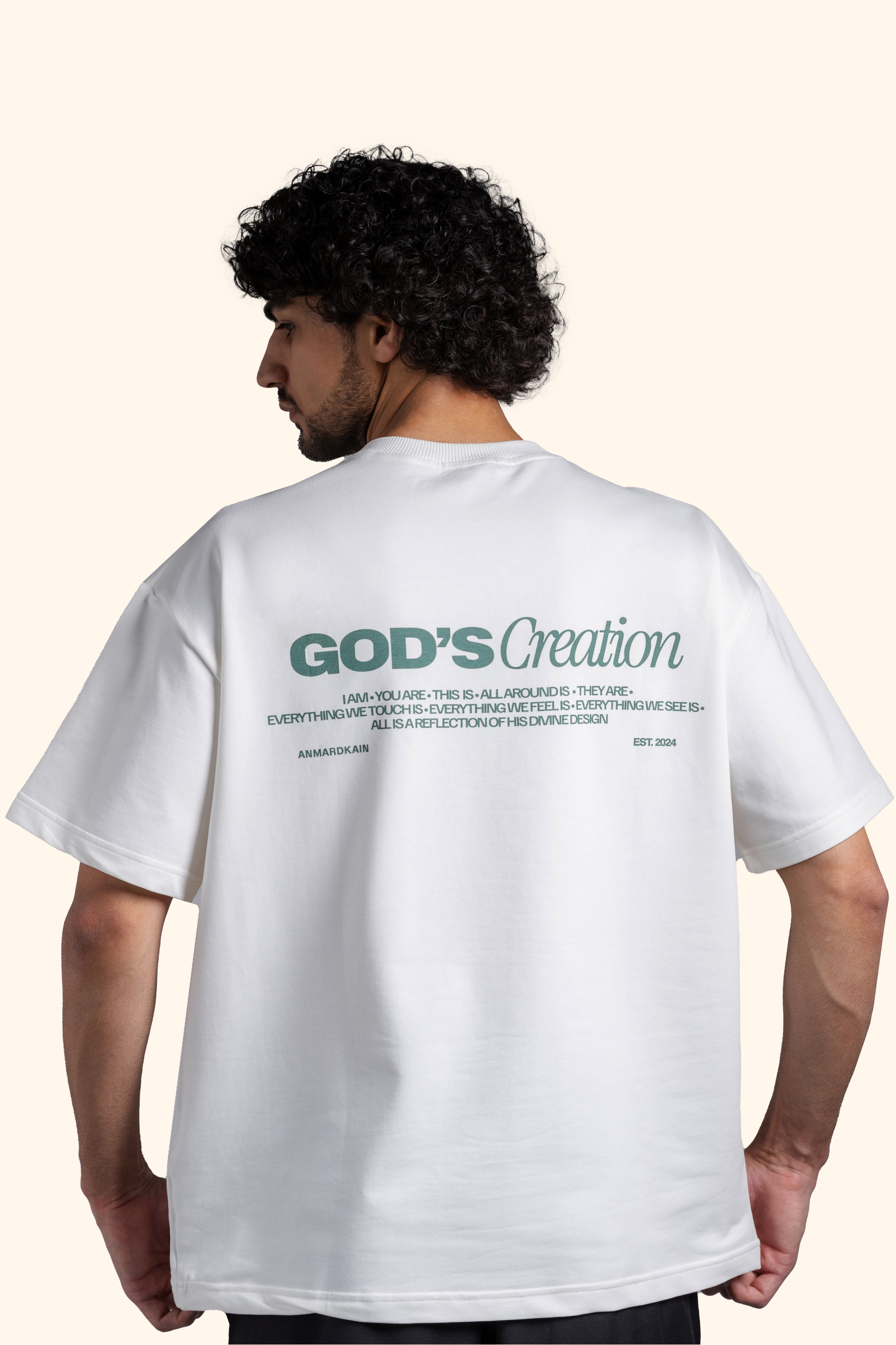 GOD'S CREATION T-SHIRT in CREAM