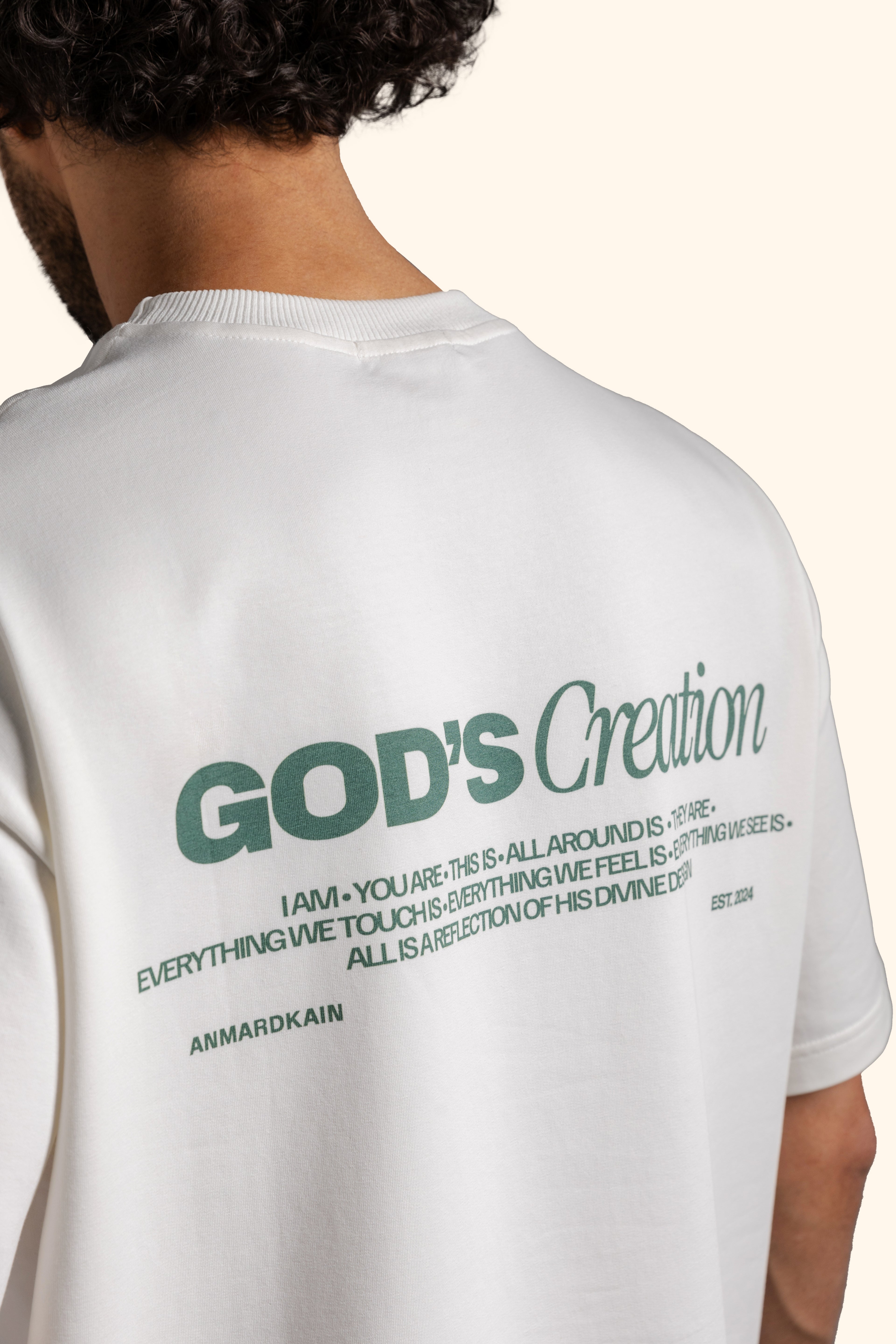 GOD'S CREATION T-SHIRT in CREAM