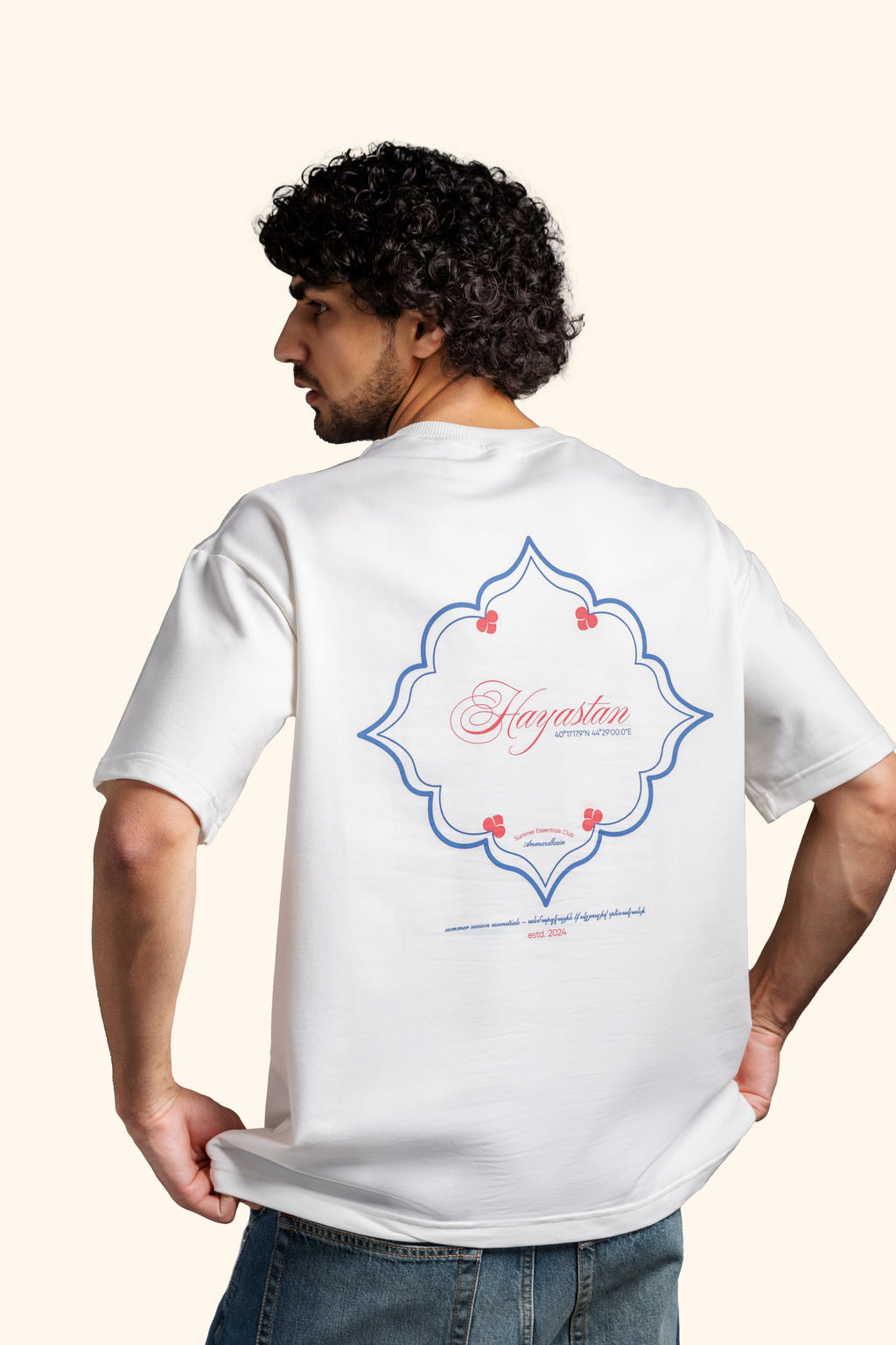 HAYASTAN T-SHIRT in CREAM
