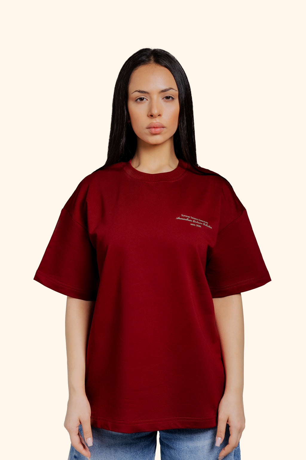 HAYASTAN T-SHIRT in BURGUNDY