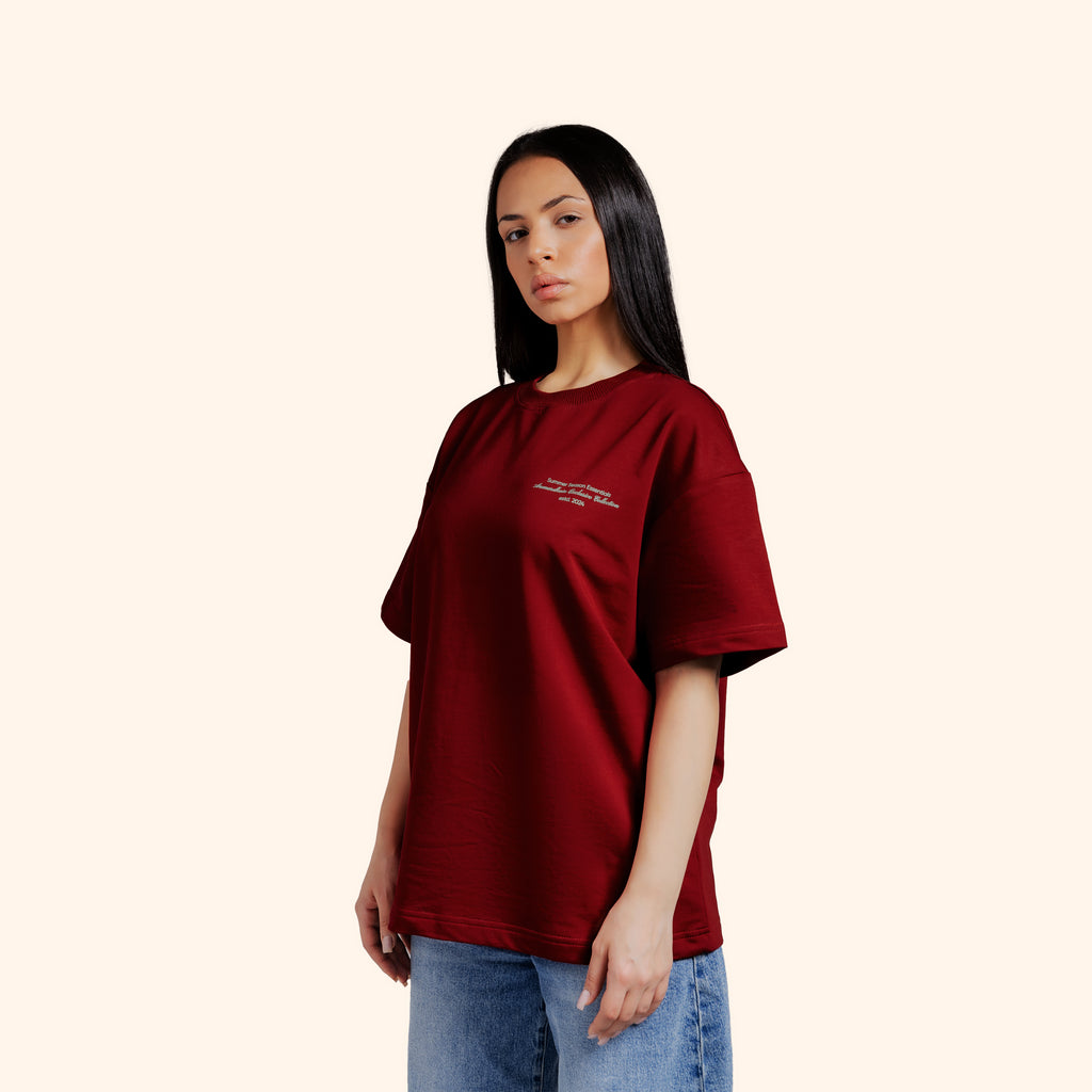HAYASTAN T-SHIRT in BURGUNDY