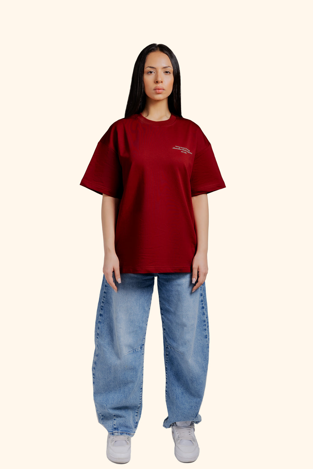 HAYASTAN T-SHIRT in BURGUNDY