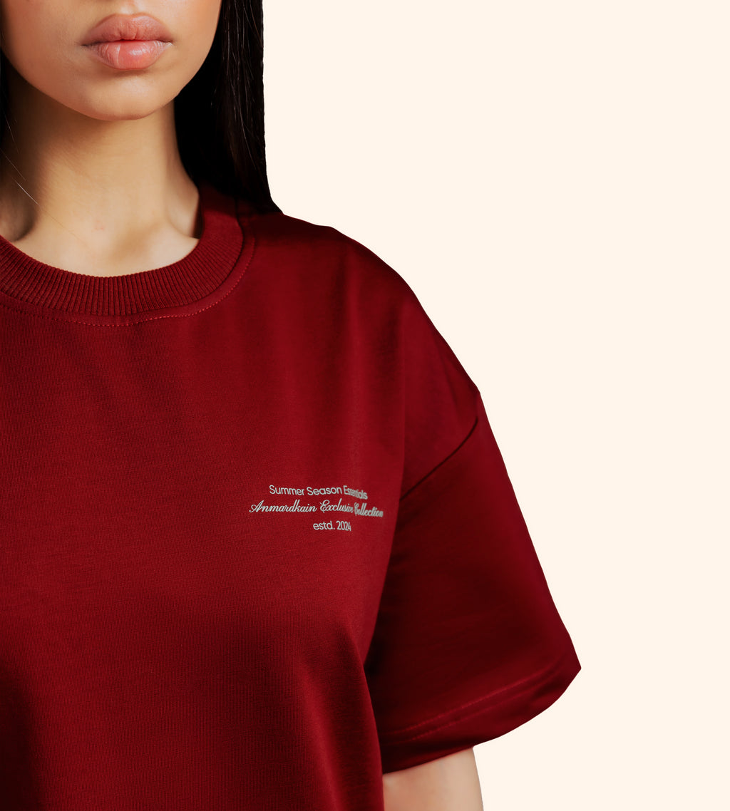 HAYASTAN T-SHIRT in BURGUNDY