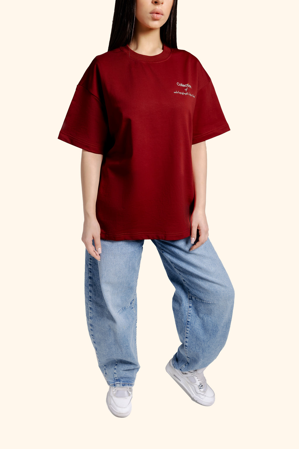 SER E NA T-SHIRT in BURGUNDY