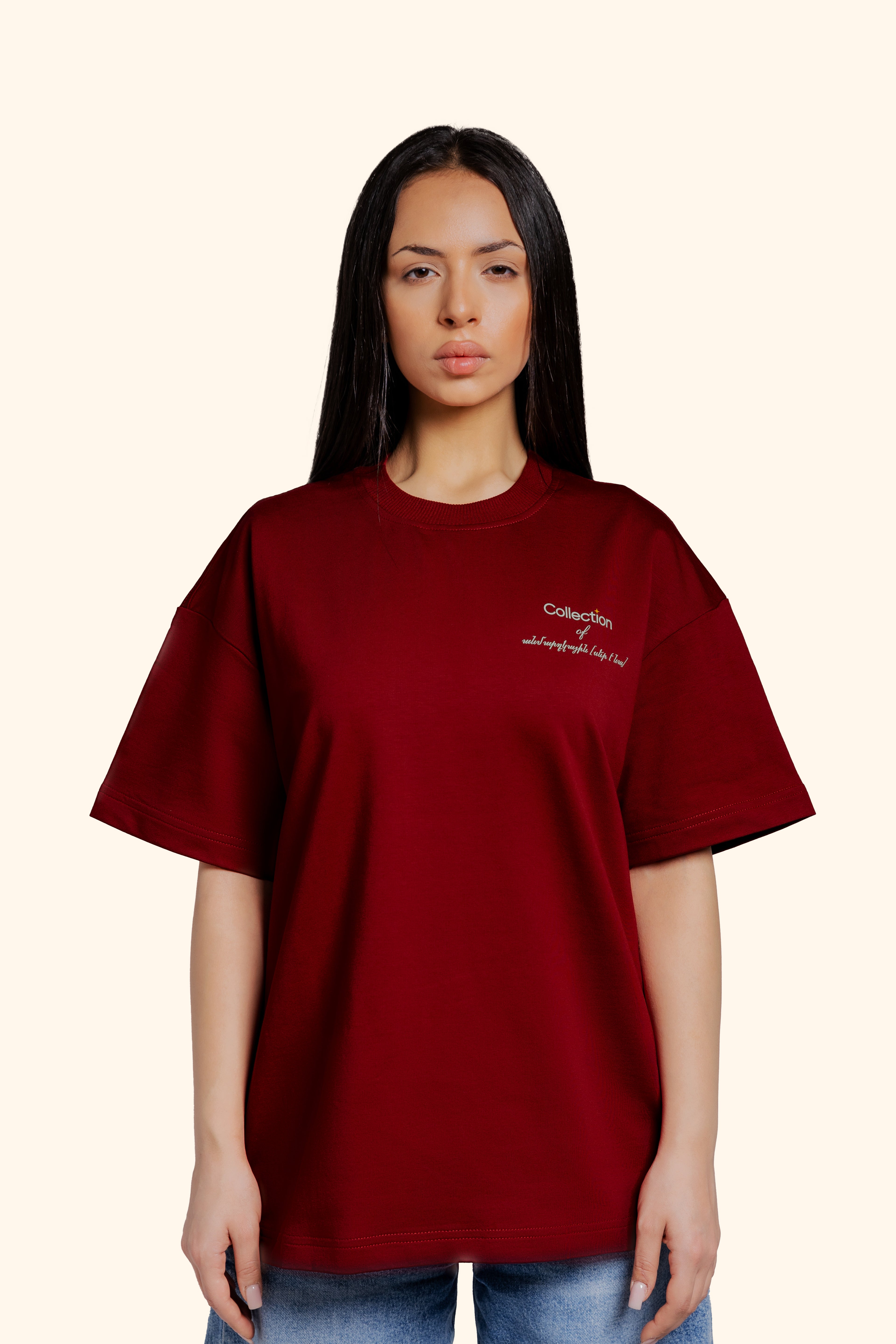 SER E NA T-SHIRT in BURGUNDY