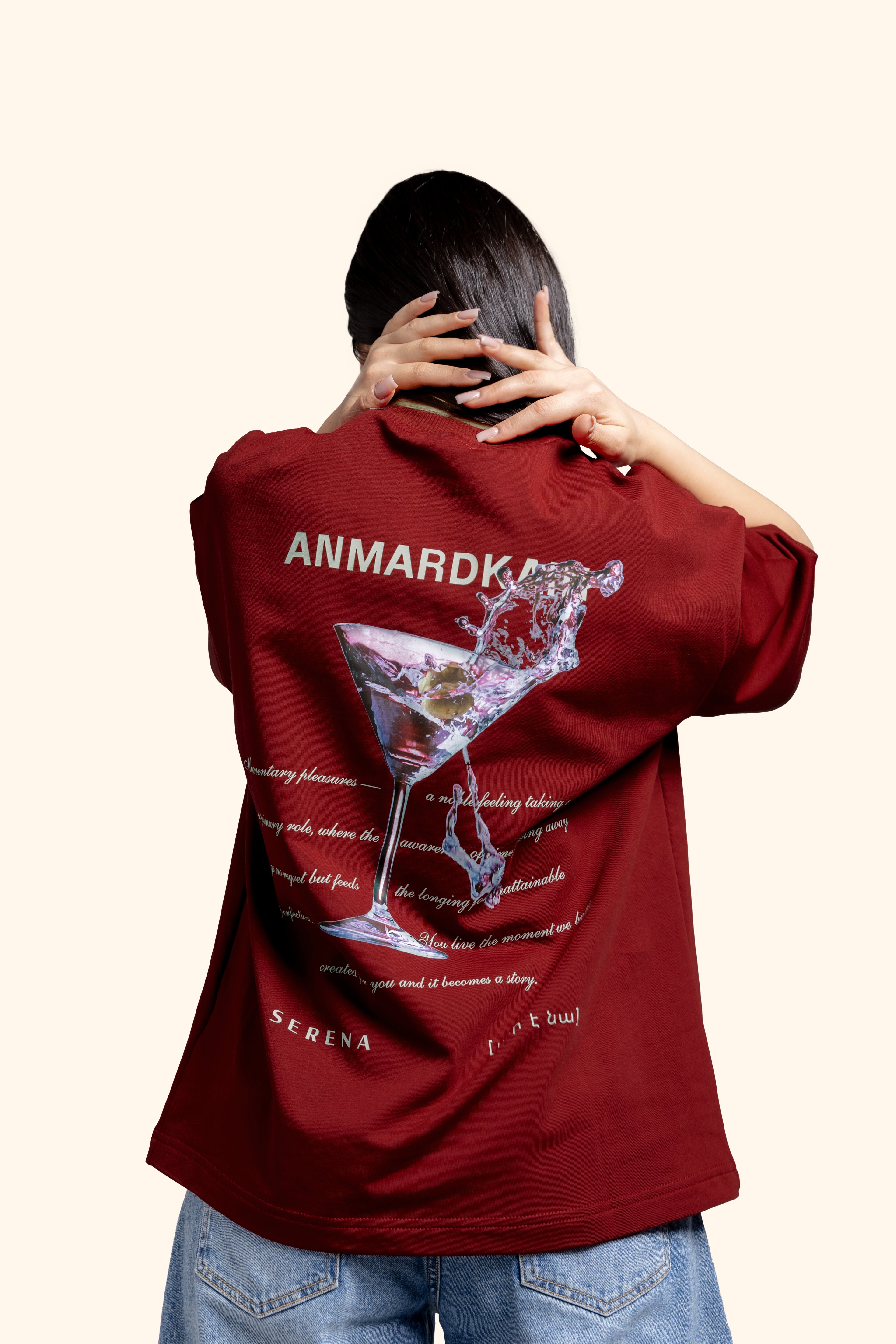 SER E NA T-SHIRT in BURGUNDY