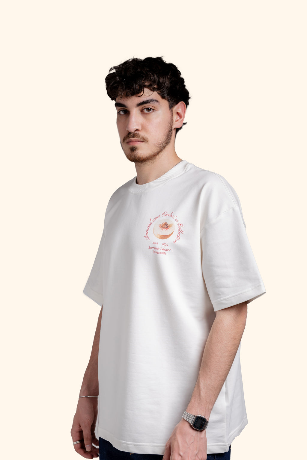 JUICY SUMMER T-SHIRT in CREAM