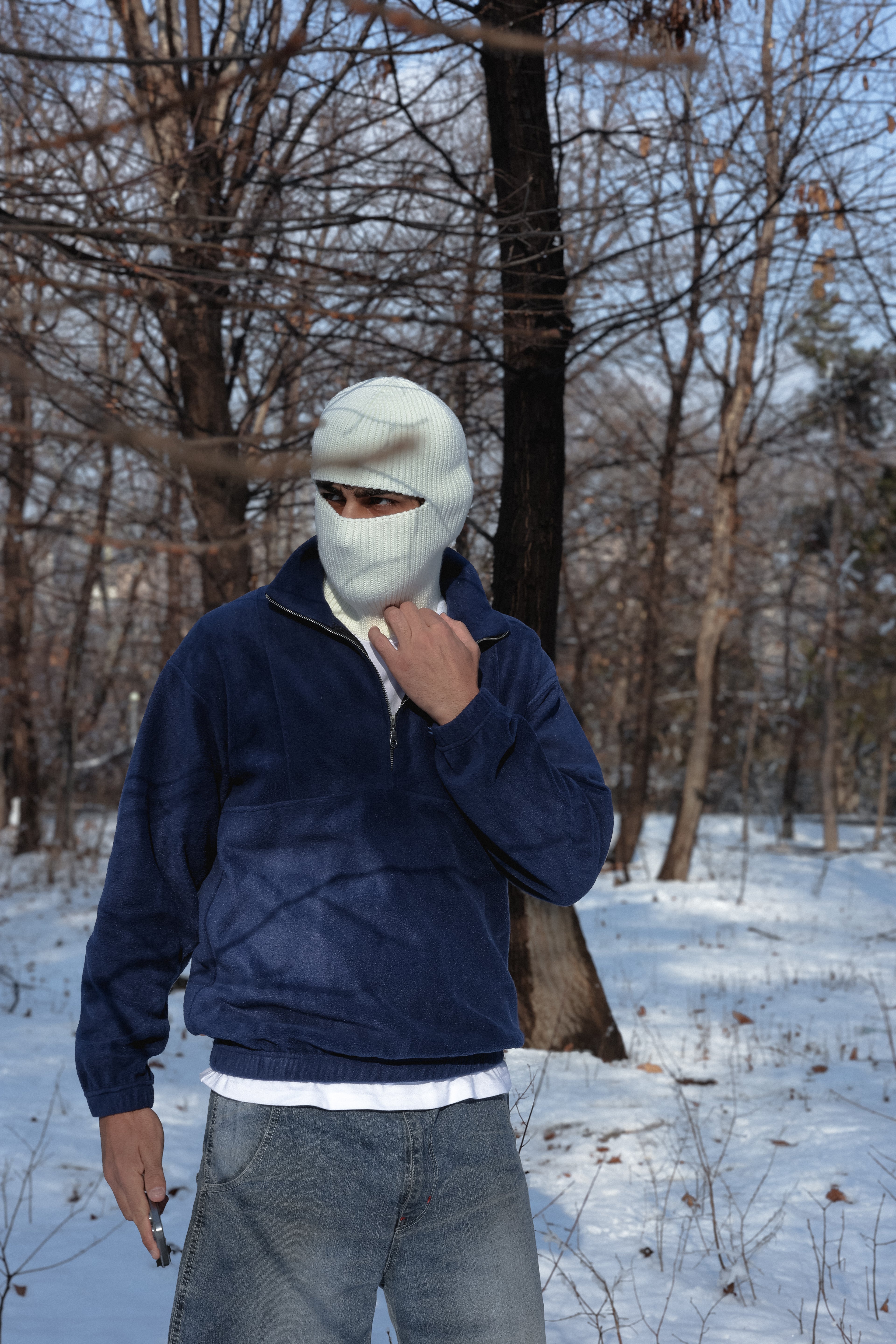 HALF–ZIPPER in NAVY