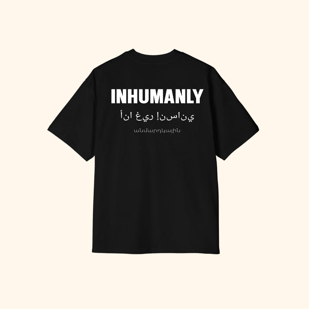 INHUMANLY T-SHIRT in BLACK