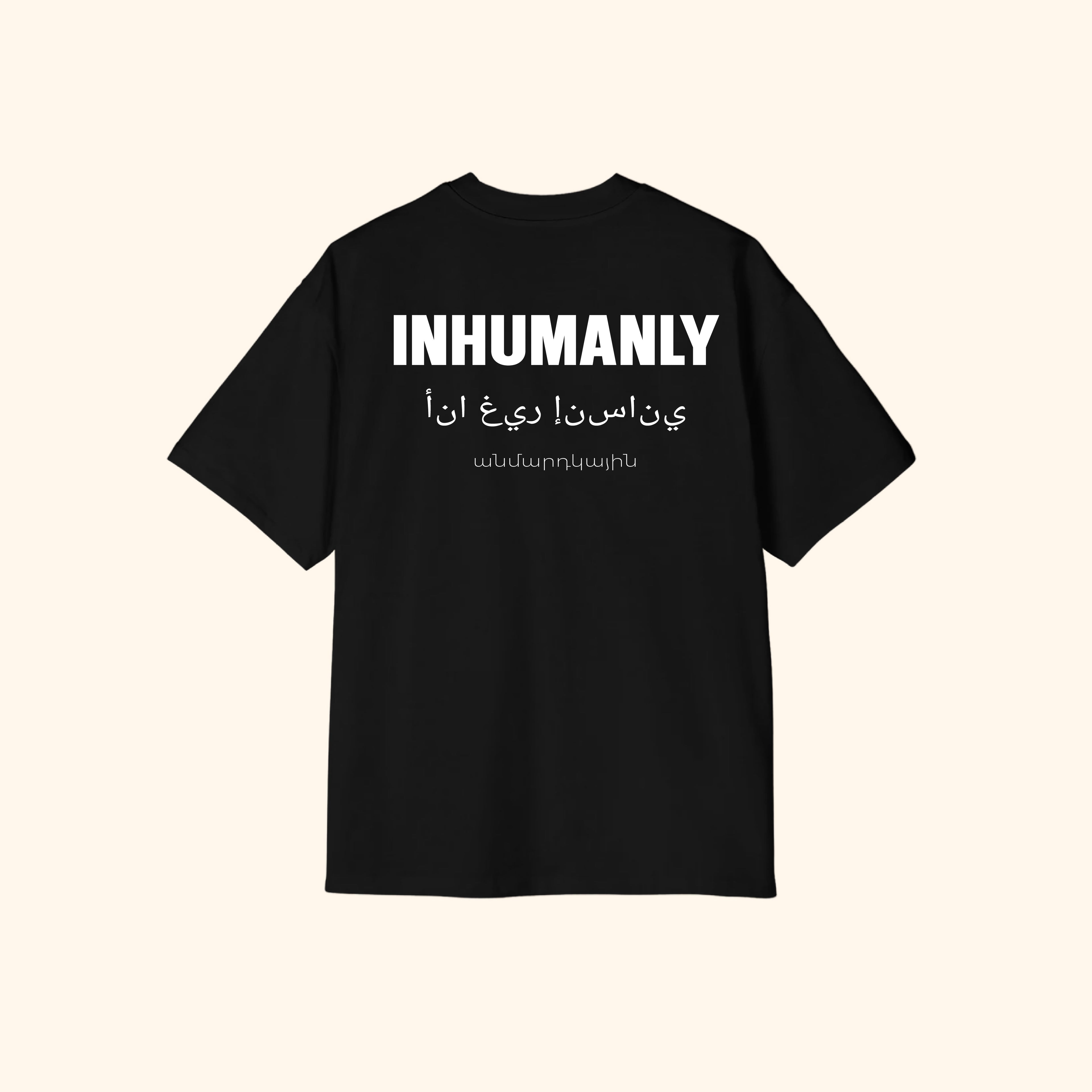 INHUMANLY T-SHIRT in BLACK